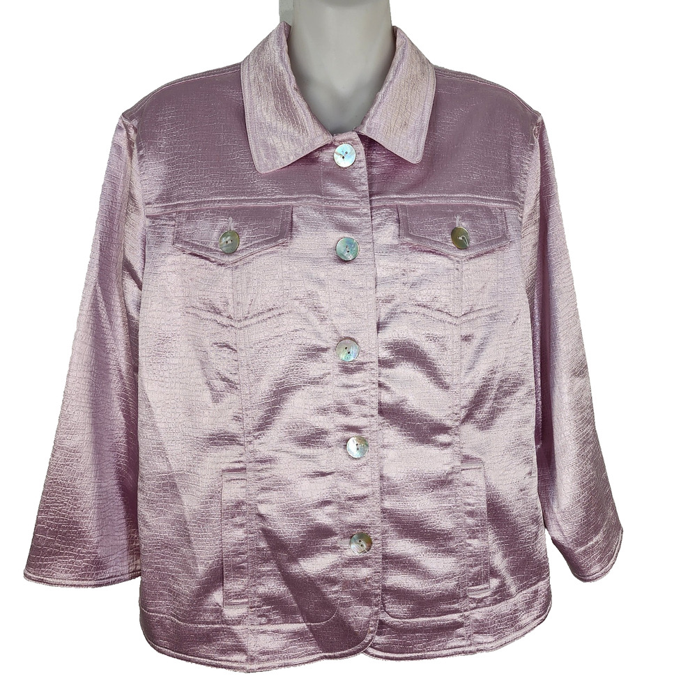 Ruby Rd Jacket Womans Size 12 Shimmery Textured B… - image 1